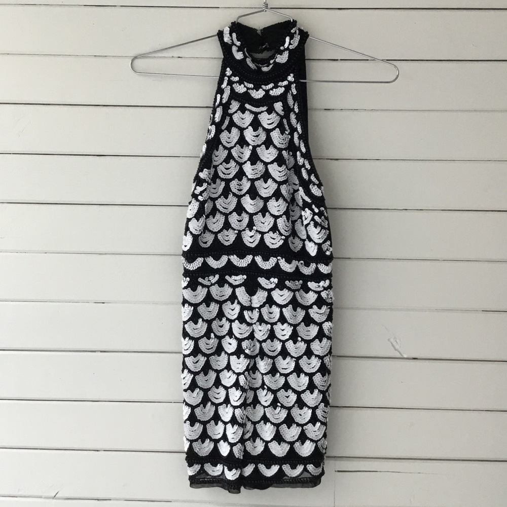 ‘Haley”  NWT Rare Sequin & Beaded Romper- - Picture 2 of 6